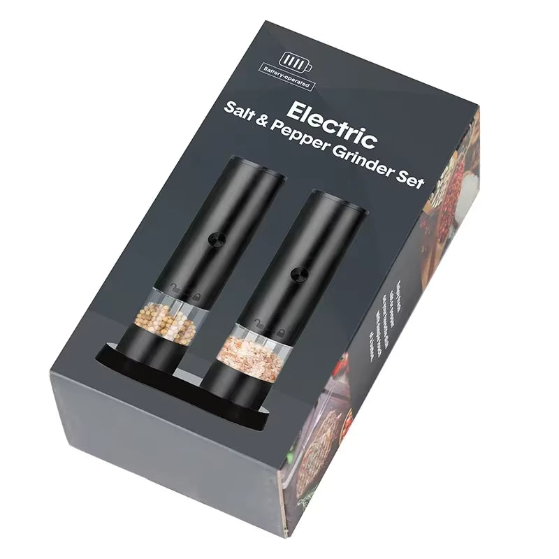 Electric Salt and Pepper Grinder Rechargeable Adjustable Coarseness Large Capacity Auto Spices Grinders Kitchen Cooking Tool