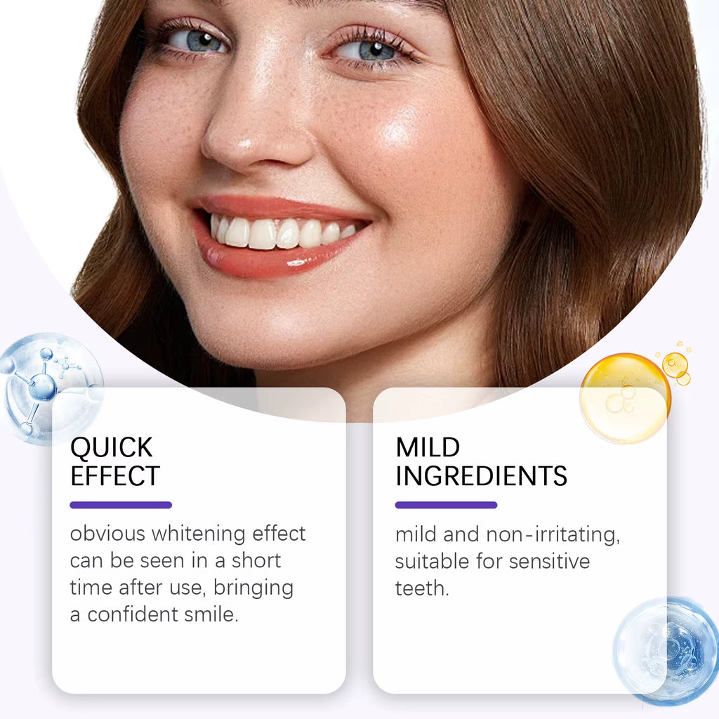 Purple Teeth Whitening Strips Brighten Tooth Remove Plaque Stain Cleaning Oral Hygiene Reduce Sensitivity Bleaching Dental Tools