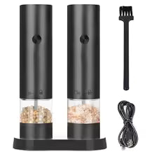 Electric Salt and Pepper Grinder Rechargeable Adjustable Coarseness Large Capacity Auto Spices Grinders Kitchen Cooking Tool