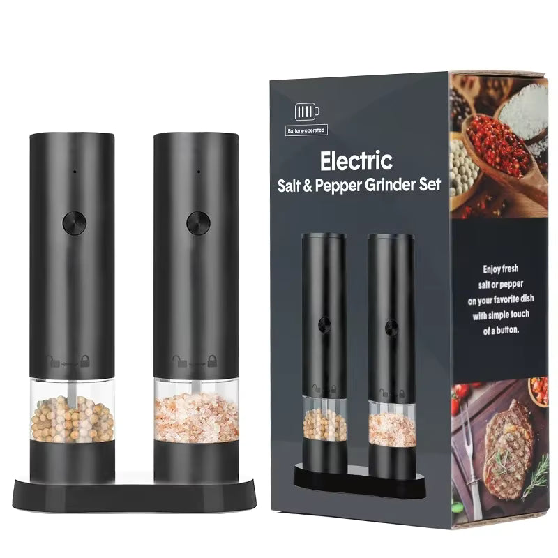 Electric Salt and Pepper Grinder Rechargeable Adjustable Coarseness Large Capacity Auto Spices Grinders Kitchen Cooking Tool