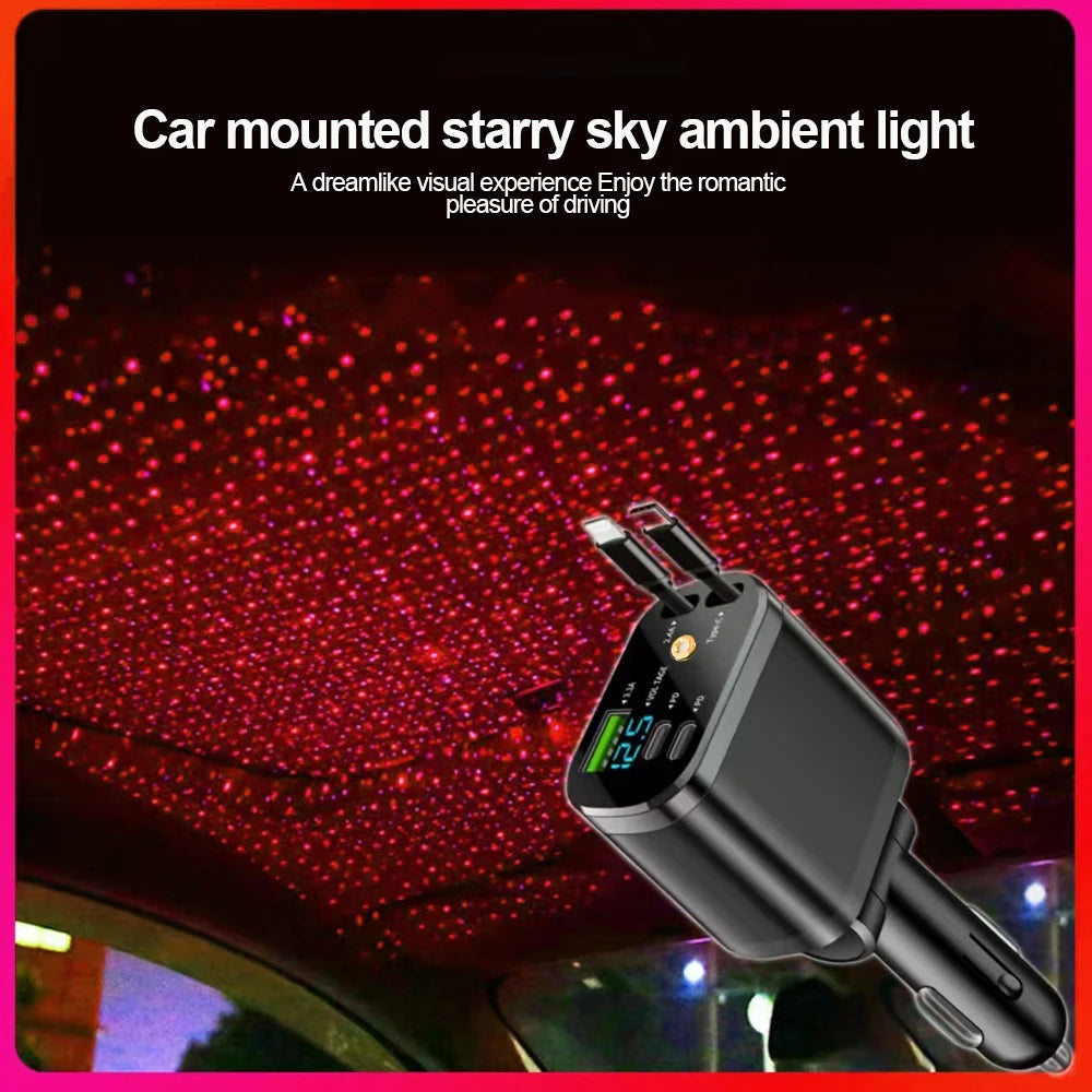 StarryRide Retractable Fast Car Charger