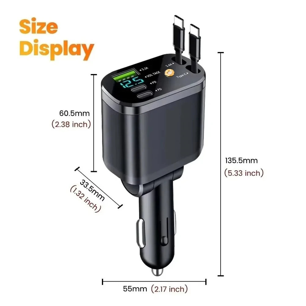 StarryRide Retractable Fast Car Charger