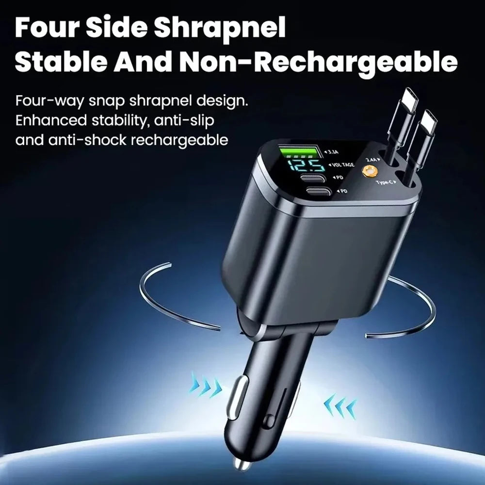 StarryRide Retractable Fast Car Charger